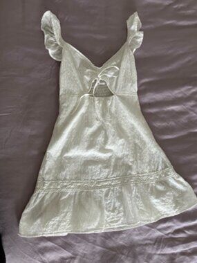 Live To Be Spoiled Eyelet White Mini Dress